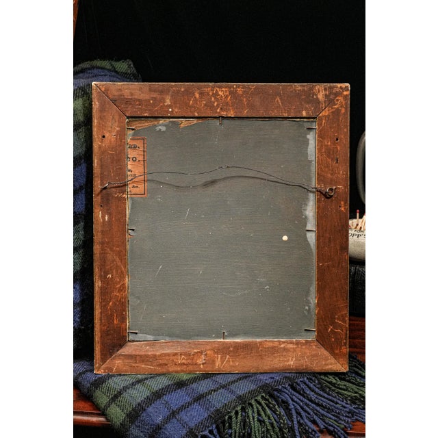 Victorian Antique Oil Painting Portrait of Pet St. Bernard Dog Ornate Gold Frame For Sale - Image 12 of 12