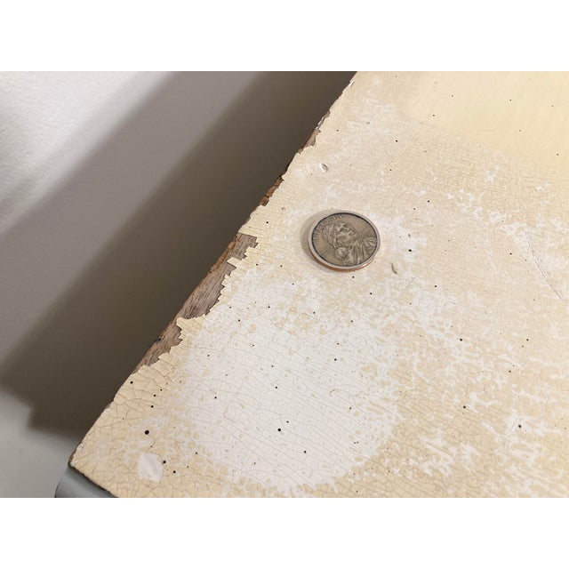 Early 20th Century Cream and Pale Blue Spinet Writing Desk For Sale - Image 12 of 18