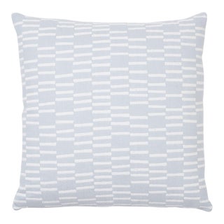 Schumacher X Caroline Z Hurley Cedar Tree Neck 16" Pillow in Sky For Sale
