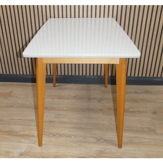 1950s Kitchen Table with Drawer in Formica Wood, 1950s For Sale - Image 5 of 11