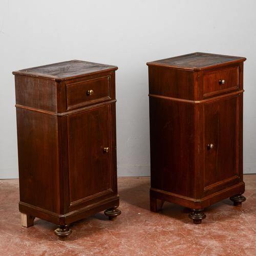 Late 19th Century Wooden Bedside Tables, Set of 2 For Sale - Image 3 of 10