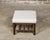 19th Century English Turned Bobbin Legs Stool with Linen Upholstery For Sale - Image 9 of 10