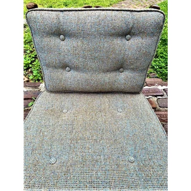 Romweber Viking Oak Chair With Original Tweed Cushions Vintage Mid