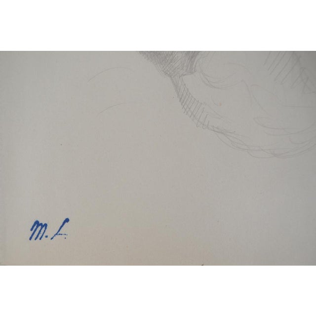 Marie Laurencin, Sleeping Cat, Original Pencil Drawing For Sale - Image 3 of 5