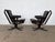 1970s Falcon Chairs in Black Leather by Sigurd Ressell, Norway, 1970s, Set of 2 For Sale - Image 5 of 10