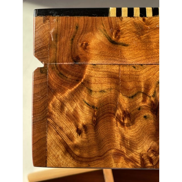 Moroccan Box Circa 1990s Thuya Wood Jewelry Box, Vintage Handmade, Burl Wood For Sale - Image 11 of 11