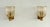 Art Deco Italian Murano Crystal Glass and Brass Wall Sconces, 1990s, Set of 2 For Sale - Image 3 of 14