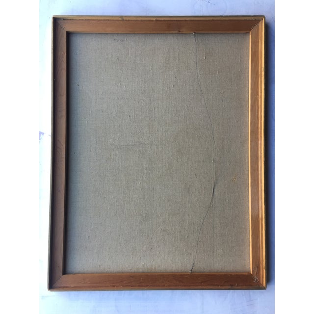 1940s Vintage Oil Painting on Canvas Painting For Sale - Image 4 of 5