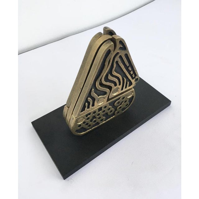 Metal Bruno Chersicla, Abstract Alambicco / Still Kinetic Sculpture, 1980, Painted Metal For Sale - Image 7 of 18