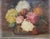 J.P., Still Life of a Vase of Dahlias, 1900, Oil Painting on Canvas For Sale - Image 10 of 10