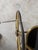 1960s Italian Hollywood Regency Scrolled Brass & Black Glass Two-Tier Bar Cart For Sale - Image 14 of 14