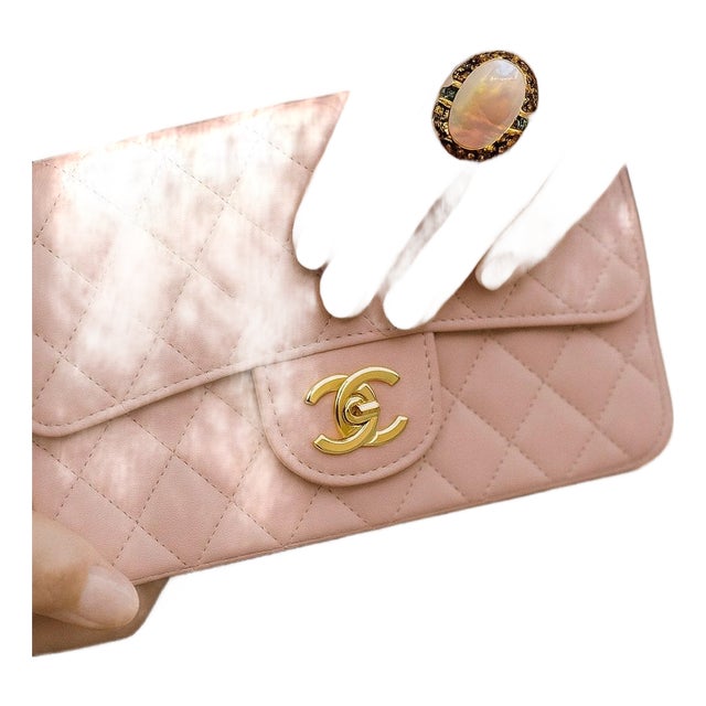 Bochic "Orient" Vintage Sapphires & Fire Opal Ring Set 18K Yellow Gold & Silver For Sale