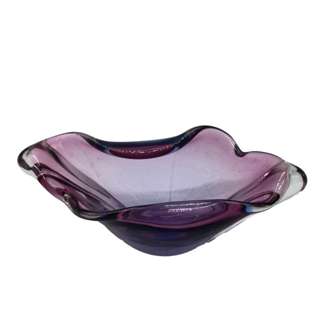1960s Purple Submerged Murano Glass Centrepiece by Flavio Poli for Seguso, Italy, 1960s For Sale - Image 5 of 10