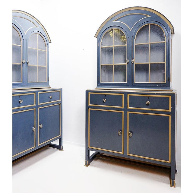 Vintage Chinese Cabinet in Lacquered Grey For Sale - Image 3 of 16