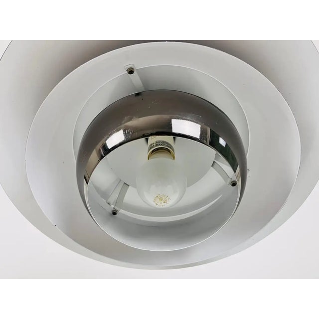 Danish Chrome and Metal Pendant Lamp, 1980s For Sale - Image 10 of 13
