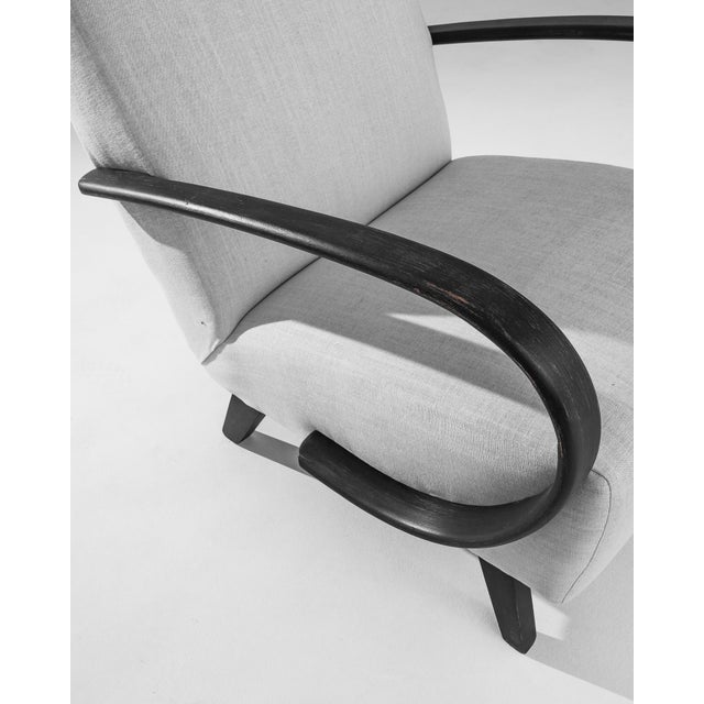 Mid-Century Modern 1950s Czech Wooden Armchair by J. Halabala For Sale - Image 3 of 5
