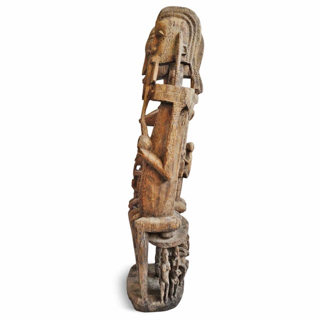 Antique Carved Dogon African Ancestor Couple Sculpture For Sale - Image 4 of 13