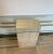 Ecru Italian Artedi Travertine Glass Console Table For Sale - Image 8 of 9