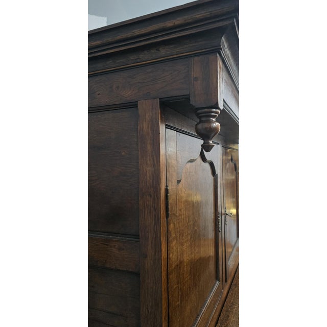 Georgian Oak Court Cupboard For Sale - Image 12 of 18
