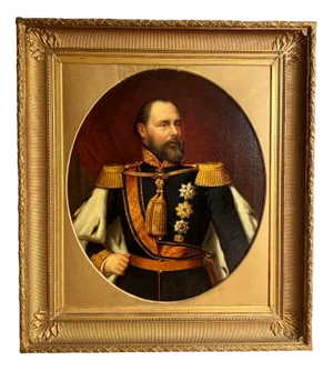 Portrait of King William III, 19th Century, Oil on Canvas, Framed