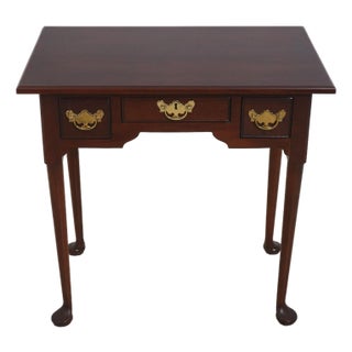 1990s Stickley Colonial Williamsburg Wa-1059 Mahogany 3 Drawer Console Table For Sale