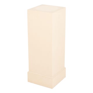 Modern White Painted Wood Display Pedestal For Sale