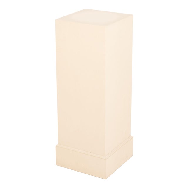 Modern White Painted Wood Display Pedestal For Sale