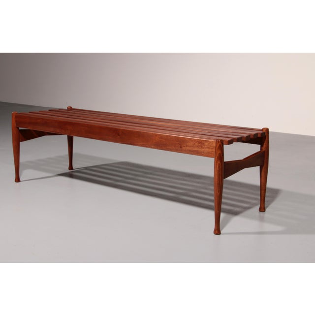 Walnut Bench by Gio Ponti for Fratelli Reguitti, 1950s For Sale - Image 11 of 11