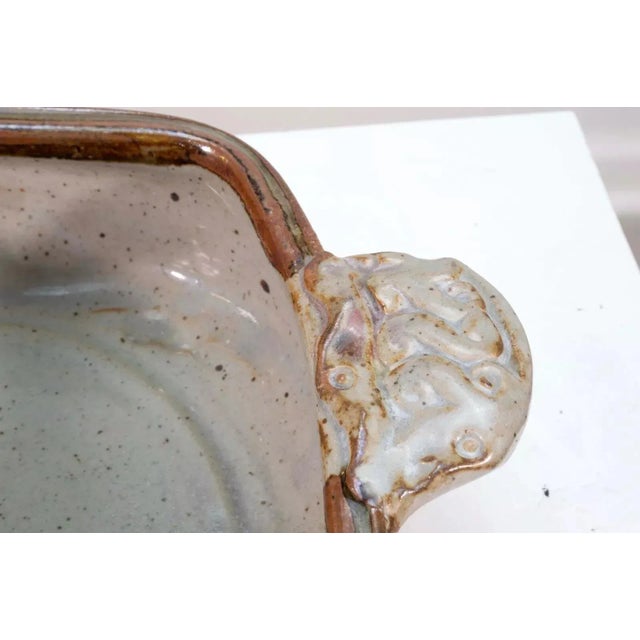 Ceramic John Glick Modernist Stoneware Glazed Ceramic Square Serving Platter Signed For Sale - Image 7 of 9