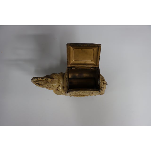 Antique Cast Iron Elephant Cigarette Dispenser For Sale - Image 4 of 14