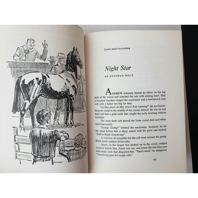 Vintage 1965 Children's Illustrated Big Book of Favorite Horse Stories Hardcover Book For Sale In Los Angeles - Image 6 of 11