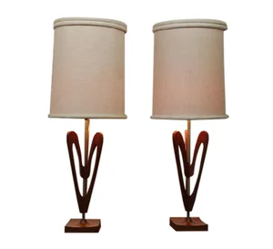 Mid-Century Danish Modern Lamps - Pair