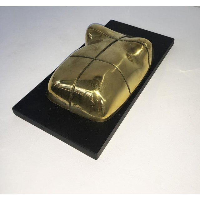 Metal Vintage Italian Bronze Abstract Sculpture by Jiro Sugawara, 1980 For Sale - Image 7 of 18