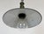 Industrial Green Enamel Military Pendant Lamp with Cast Aluminium Top, 1960s For Sale - Image 6 of 18
