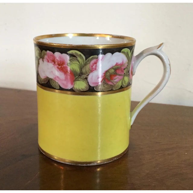 Yellow 1805 English Georgian Coalport Porcelain Tankard Mug For Sale - Image 8 of 11