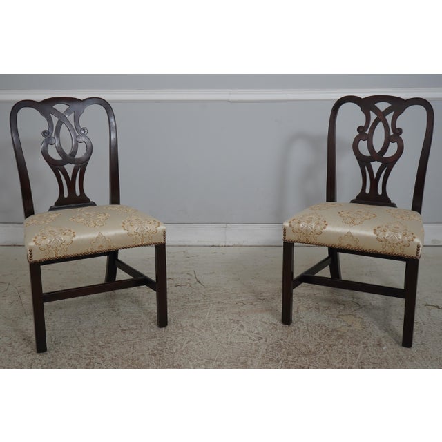 Set of 8 Baker Chippendale Mahogany Dining Room Chairs For Sale - Image 13 of 18