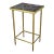 French Directoire Brass Side Table With Black Granite Top For Sale