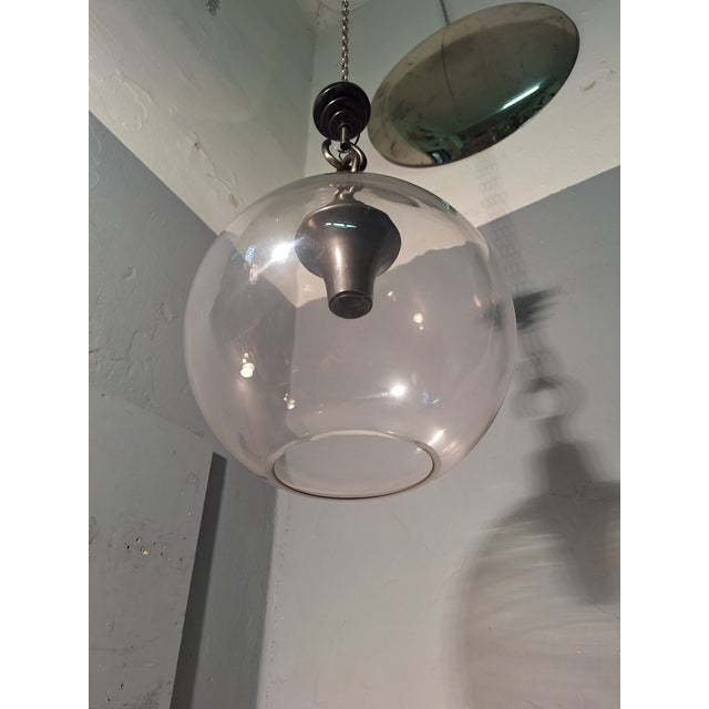 Boccia LS10 Pendant Lamp with Small Clear Glass Sphere by Luigi Caccia Dominioni for Azucena, 1970s For Sale - Image 6 of 7