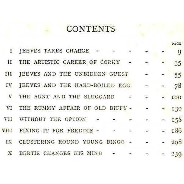 "Carry On, Jeeves!" 1925 Wodehouse, p.g. For Sale - Image 4 of 5