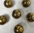 Mid 20th Century Early 20th Century Antique Traditional Aged Solid Brass Round Cabinetry Knobs Hardware, Set of 8 For Sale - Image 5 of 11