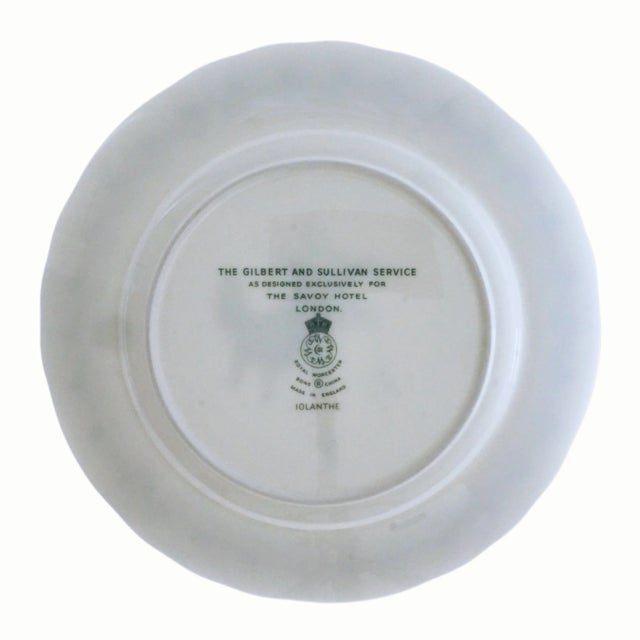 Blue Savoy Hotel Theatre Themed Gilbert and Sullivan Set of 8 Plates Royal Worcester 1960s For Sale - Image 8 of 10