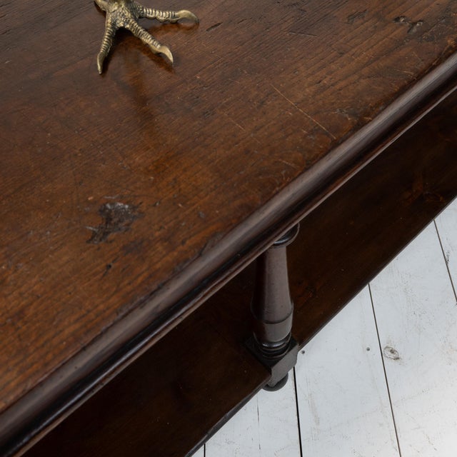 Large Vintage Oak Drapers Table, 1920 For Sale - Image 13 of 14