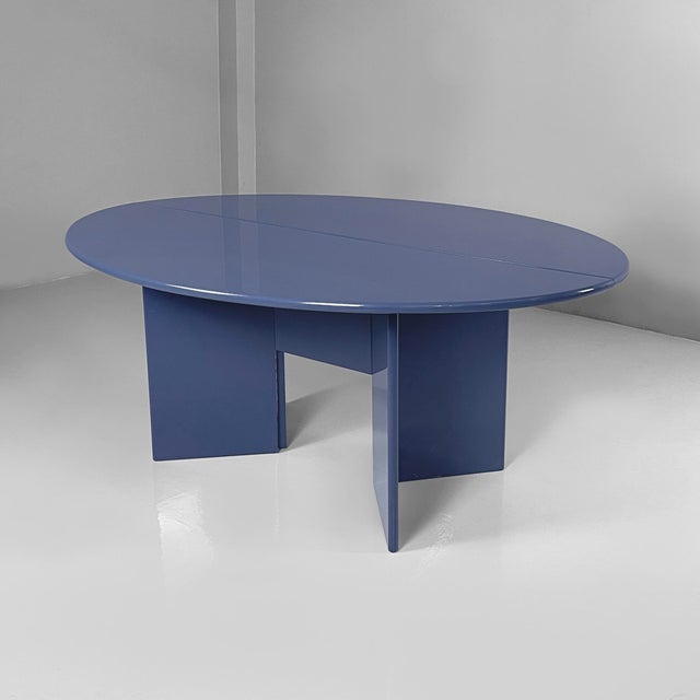 Italian modern light blue wood dining table or console Antella by Kazuhide Takahama for Gavina, 1970s Dining table or...