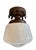 1930s Opaline Art Glass Flushmount Ceiling Lights With Ornate Canopies - a Pair For Sale In Los Angeles - Image 6 of 8