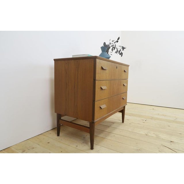 Wood Teak Chest of 3 Drawers, Denmark, 1960 For Sale - Image 7 of 11