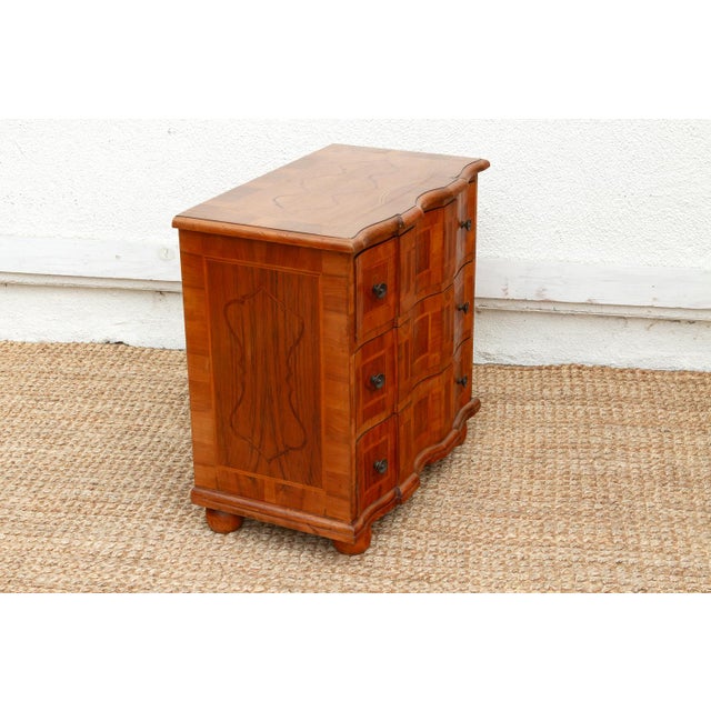 Mid Century Italian Serpentine Walnut Small Dresser For Sale - Image 9 of 11