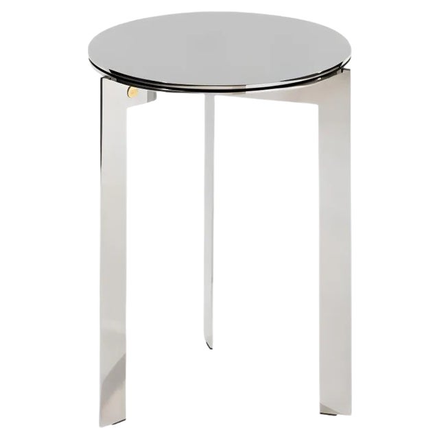 Joined Ro50.3 C Polished Stainless Steel Side Table by Barh For Sale