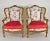 This pair of mid-19th Century French Louis XVI giltwood bergère armchairs are versatile, classic, and comfortable. During...