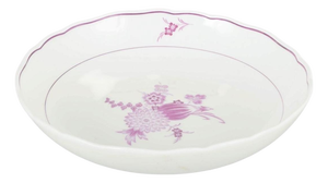 Round Porcelain Bowl with Lilac Floral Motif from Meissen, 1930s