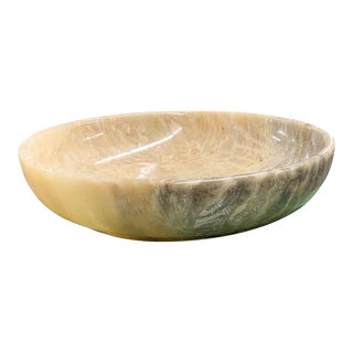 Honey Onyx Round Bowl - Large For Sale